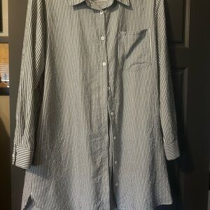 Classic Striped Women’s Shirt Dress